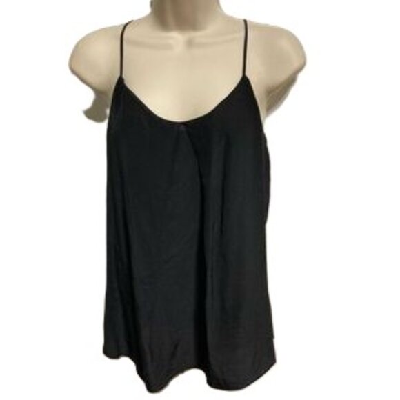 MADEWELL Silk Racerback Slinky Black Layering Dressy Tank Top Womens XS - Picture 1 of 12